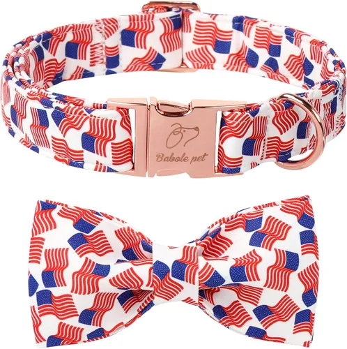 Miniatura 49 de Collares Verdes para Perros Pequeños, Lindo Collar de Pana para Perro con Corbatín, Hebilla de Metal de Seguridad, Collares Ajustables