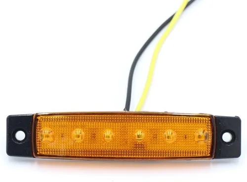 Miniatura 3 de TMH 20 luces LED de 3.8 pulgadas ámbar + luz roja, 6 luces de marcador laterales, luces de marcador de remolque, lámpara de marcador lateral trasera