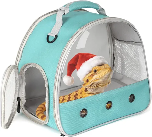 Miniatura 19 de Portador de viaje para dragón barbudo, jaula para lagartos, bolsa para animales pequeños para erizos, ratas, loros, pájaros, conejillos de indias
