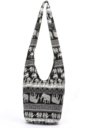 Miniatura 19 de KARRESLY - Bolso bandolera de algodón bohemio, estilo hippie, hecho a mano