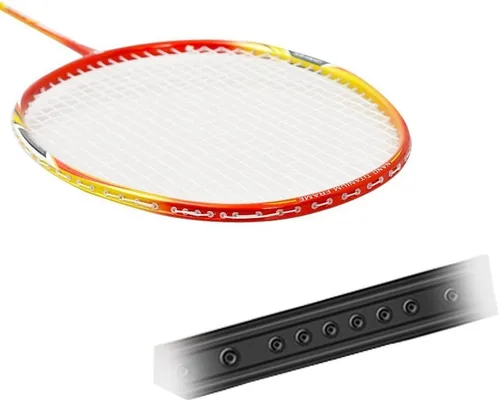 Miniatura 3 de KEVENZ Paquete de 12 lanzaderas avanzadas de bádminton de pluma de ganso, lanzaderas de plumas de nailon Bolas de bádminton de alta velocidad