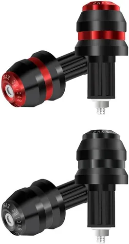 Miniatura 9 de Empuñaduras para manillar de motocicleta, tapón deslizante para extremo de barra, barra de manija de motocicleta CNC, rojo