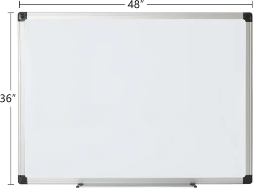 Miniatura 2 de Office Depot Pizarra blanca de melamina no magnética de borrado en seco, 36 "x 48", marco de aluminio con acabado plateado