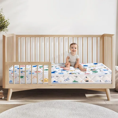 Miniatura 2 de Lillibearas Colchón Premium para Cuna y Cama Infantil 52" x 27.6" x 5", Firme, Transpirable Hipoalergénico para Cunas y Camas Infantiles Estándar