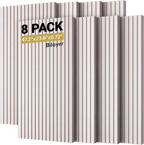 Miniatura 16 de TONOR Paneles de pared acústicos de doble capa autoadhesivos de 47.2"x23.6"x0.72", paquete de 4 paneles de alta densidad para paredes, paneles