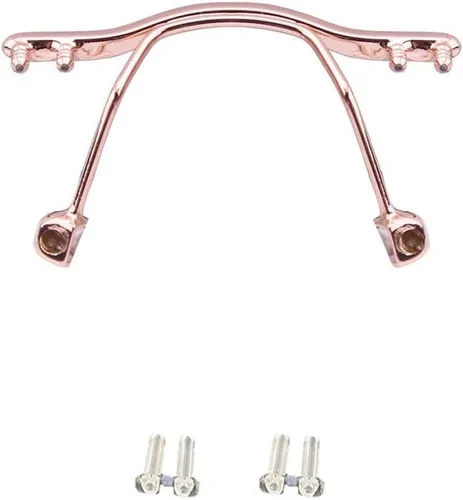 Miniatura 5 de Gafas sin montura doradas, puente de nariz, almohadillas para gafas, piezas de doble tapón de goma y accesorios de destornillador