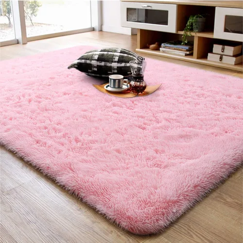 Miniatura 54 de Ompaa Alfombra esponjosa, alfombra mullida súper suave para dormitorio, sala de estar, alfombra grande de felpa de 6 x 9 pies, alfombra de pelo