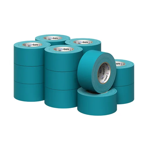 Miniatura 44 de Cinta Pro Gaff Gaffers de 1 pulgada de longitud de 55 yardas de longitud, color azul eléctrico mate. Cinta de alta resistencia de alta calidad
