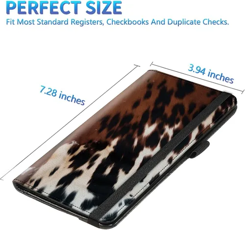 Miniatura 13 de Funda para chequera para hombres y mujeres, cartera de cuero RFID con ranuras para tarjetas de crédito, soporte de cheques duplicados personales