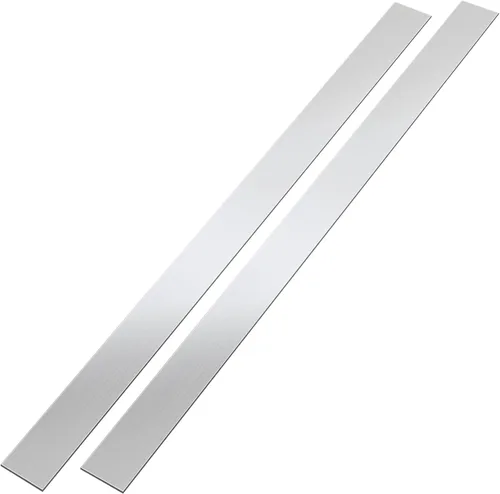 Miniatura 9 de 2 Piezas de Tiras de Acabado de Acero Inoxidable 304, Hoja de Acabado de Metal de Acero Inoxidable Cepillado, Relleno de Espacios para Herramientas