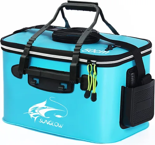 Miniatura 12 de Grneric Cubo de pesca, 6 galones/8 galones/10 galones, contenedor de pescado vivo multifuncional, cubo de cebo de pescado vivo, bolsa de pesca