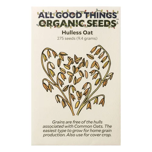 Miniatura 7 de All Good Things - Semillas de avena orgánicas comunes para plantar: cultivo de cobertura, granos integrales de cáscara, paquete de 275 semillas