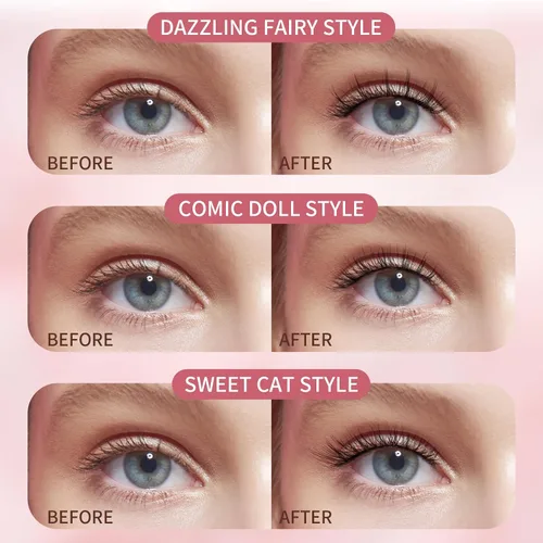 Miniatura 5 de Pestañas magnéticas, pestañas magnéticas dobles reutilizables sin delineador de ojos, pestañas magnéticas de aspecto natural con aplicador, pestañas