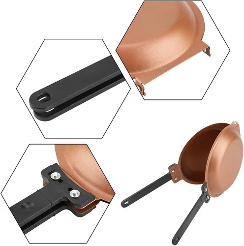 Miniatura 5 de Sartén de doble cara antiadherente Flip huevo frito panqueques fabricante doble sartén hogar cocina utensilios de cocina