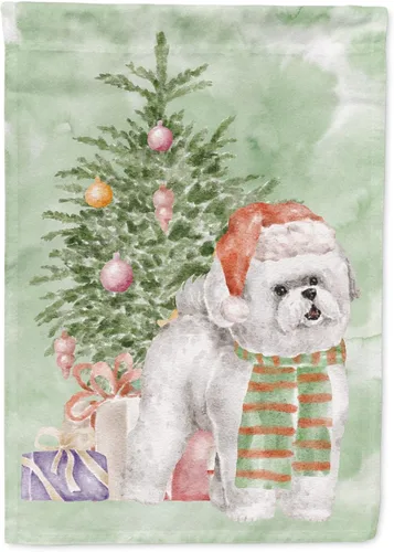 Miniatura 62 de Caroline's Treasures CK8213GF Bulldog Inglés #2 Regalos de Navidad y árbol de jardín Bandera de buzón Bandera decorativa para patio exterior, patio