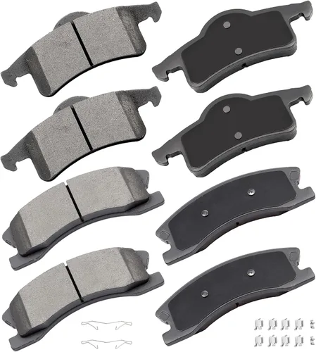 Miniatura 9 de Cciyu D627 Kit de 4 piezas de pastillas de freno cerámicas traseras 1994-2004 para Ford Mustang
