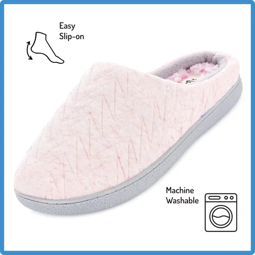 Miniatura 2 de Floopi Pantuflas para mujer, para interiores y exteriores, piel de sherpa sintética, con forro polar cálido, con espuma viscoelástica