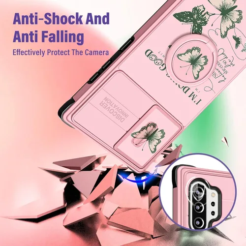 Miniatura 3 de Funermei para Samsung Galaxy Note 10 Plus Funda - Cubierta Linda de Mariposa para Mujer Diseño Linda de Mariposa Verde con Cubierta de Cámara Verde