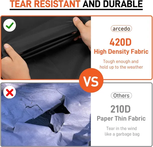 Miniatura 5 de Arcedo Funda para Silla de Descanso de Exterior Paquete de 2, Funda Impermeable para Muebles de Patio para Piscina y Playa Exterior, Protección