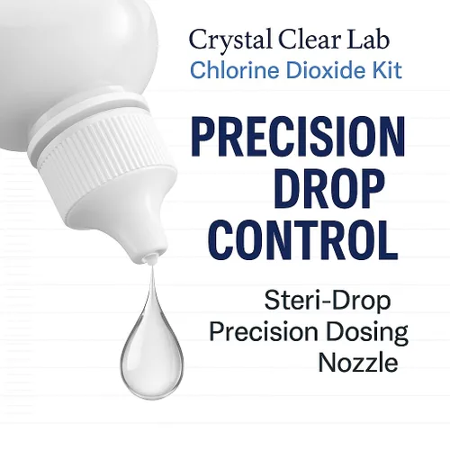 Miniatura 3 de Crystal Clear Lab - Juego de dióxido de cloro puro de CDS con botellas de una sola gota, HCl grande, 2 onzas líquidas