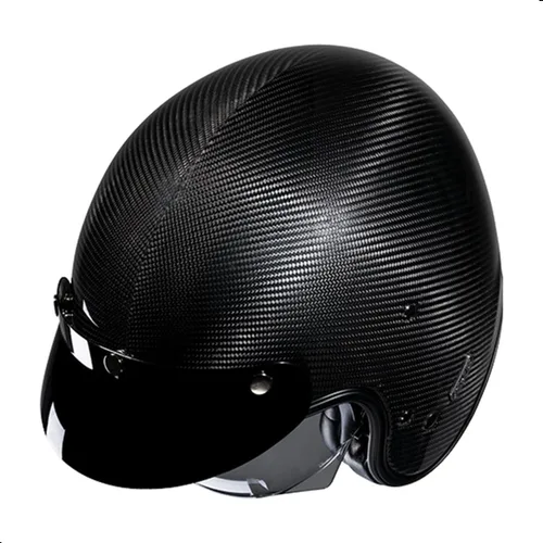 Miniatura 6 de HJC V31 Casco de motocicleta de carbono sólido con visera IS-10, aprobado por DOT (carbono, pequeño)