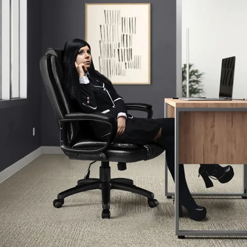 Miniatura 2 de OFIKA Silla de oficina, silla de escritorio para computadora para juegos, cojín ergonómico de respaldo alto, soporte lumbar con ruedas, cómodo