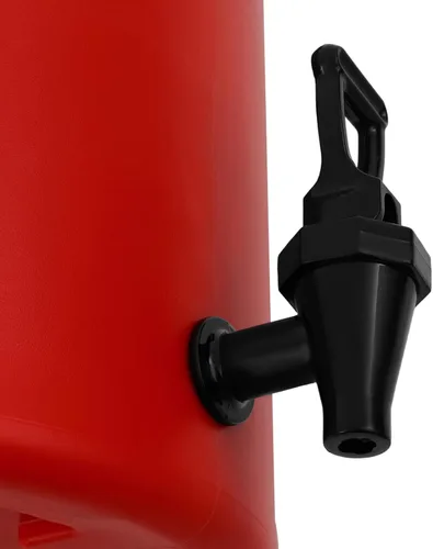 Miniatura 8 de Dispensador de bebidas aislado de 2.6 galones / 10 litros, dispensador de bebidas frías y calientes de acero inoxidable rojo, dispensador de bebidas