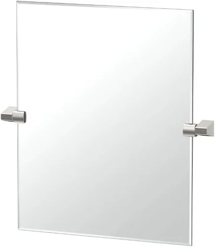 Miniatura 24 de Gatco 5679SM - Espejo rectangular sin marco, 24 pulgadas, latón cepillado negro mate combinado