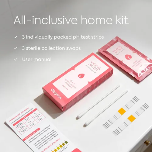 Miniatura 2 de Kit de prueba de pH vaginal para mujeres, tiras de detección de pH femenino en casa con hisopos estériles, resultados de 30 segundos, envueltas