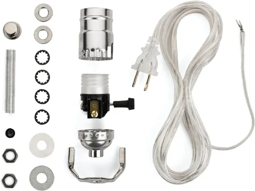 Miniatura 15 de Kit de lámpara – Kit de cableado eléctrico para hacer o reacondicionar lámparas – Kits de recableado de lámpara con instrucciones – Kit de lámpara