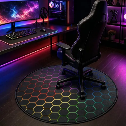 keepcute Tapete para silla de juegos de 47 pulgadas para suelo de madera dura, antideslizante, tapete para silla de oficina para suelo duro, tapete