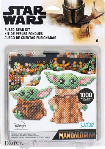 Perler 80-63090 The Mandalorian Baby Yoda Star Wars Fuse Bead Blister Kit, 1000 piezas