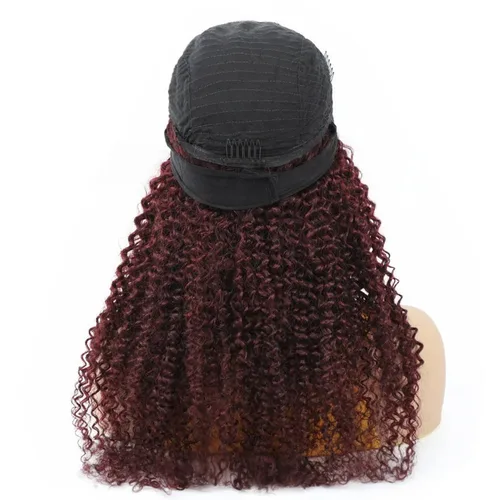 Miniatura 3 de Peluca de cabello humano con diadema de ondas profundas, sin pegamento, pelucas de cabello rizado sin encaje frontal, pelucas de cabello humano