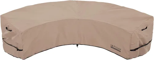 Miniatura 10 de ULTCOVER Funda impermeable para sofá de patio en forma de L y orientación derecha, para muebles modulares de 6 plazas, 110 pulgadas de ancho marrón
