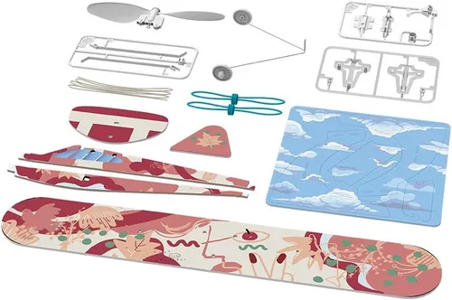 Miniatura 3 de Juego STEM de ala alta para avión con banda de goma PLAYSTEM