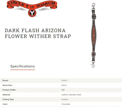 Miniatura 2 de Circle Y Tack, WS- Dark Flash Arizona Flower (1008-45-SC)