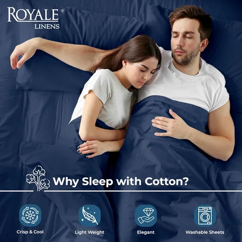 Miniatura 139 de Royale Linens Sábana encimera de tamaño individual XL 100% Algodón Orgánico – Super suave – Sábanas superiores de percal – Sábana encimera