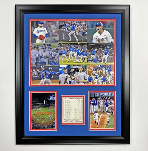 Miniatura 4 de Texas Rangers Campeones de la Serie Mundial 2023 Collage de fotos enmarcadas 2 tamaños y estilos (ALCS, 12 x 15 pulgadas)