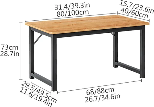 Miniatura 2 de Escritorio de PC moderno de estilo simple, estación de trabajo resistente para sala de estudio, escritorio industrial de 29.6 pulgadas de alto, mesa