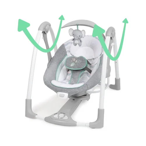 Miniatura 4 de Ingenuity ConvertMe - 2 en 1 columpio portátil y compacto para bebé y asiento infantil, vibraciones que ahorran batería, sonidos de la naturaleza