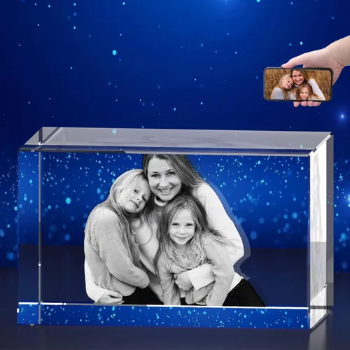Foto de cristal 3D, regalos personalizados para mujeres, ella, esposa, hombres, mamá, marido, gran regalo personalizado con tu propia foto, Paisaje