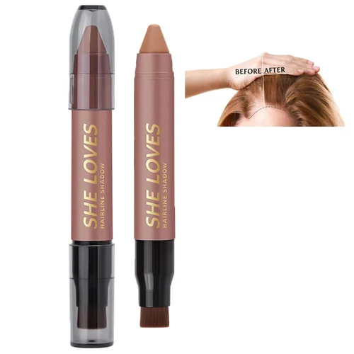 MIELIKKI Rotulador de cobertura de raíces, corrector temporal para cabello en polvo y cobertura, color marrón claro