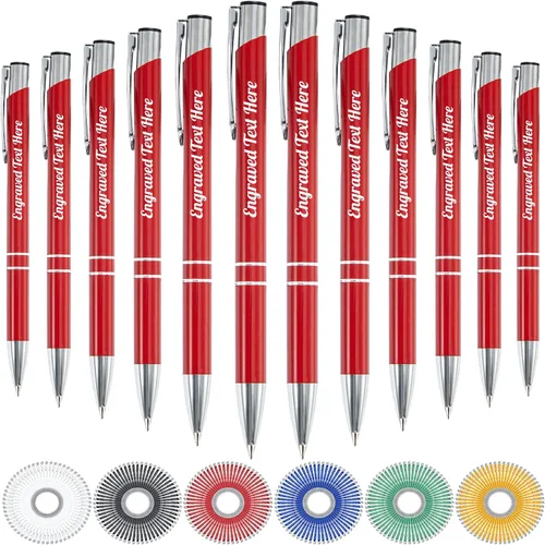 Miniatura 17 de Bolígrafos personalizados a granel con grabado sin nombre, bolígrafo de impresión personalizada, bolígrafo de metal pastel, regalo personalizado