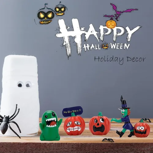 Miniatura 6 de Figura de decoración de fantasma de calabaza de bruja de Halloween, decoración de Halloween, decoración de fiesta de otoño, estatua del hogar