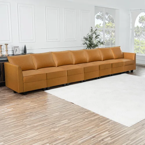 Miniatura 4 de Naomi Home Elizabeth - Sofá modular modular convertible en forma de U con diván de gran tamaño, para sala de estar grande, sofá seccional