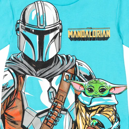 Miniatura 6 de STAR WARS The Mandalorian The Child - Conjunto de camiseta y pantalones cortos de rizo francés para bebés y niños grandes