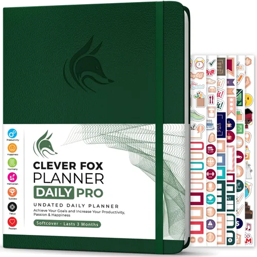 Miniatura 14 de Clever Fox Agenda Daily PRO – Agenda diaria de 8.5 x 11 pulgadas tamaño A4 y diario de gratitud para aumentar la productividad, gestión del tiempo