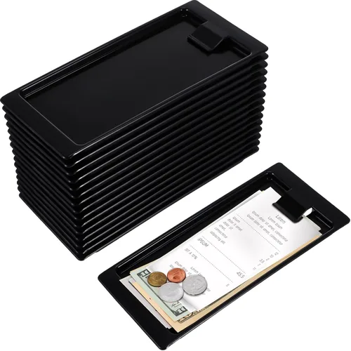 Soportes negros para cheques, presentadores de cheques para restaurantes, bandejas, invitados, bandejas de puntas, mesera, soporte para facturas,