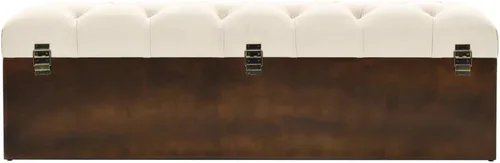 Miniatura 4 de Banco de almacenamiento de abeto de madera maciza para dormitorio, sala de estar, extremo de la cama, 43.3 x 15.7 x 19.7 pulgadas