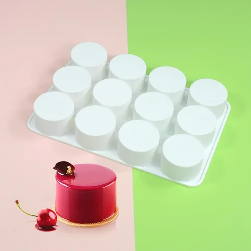 Miniatura 6 de Molde de silicona cilíndrica para jabón, moldes redondos de silicona para hacer jabón hecho a mano, barras de loción, chocolate, molde para pasteles
